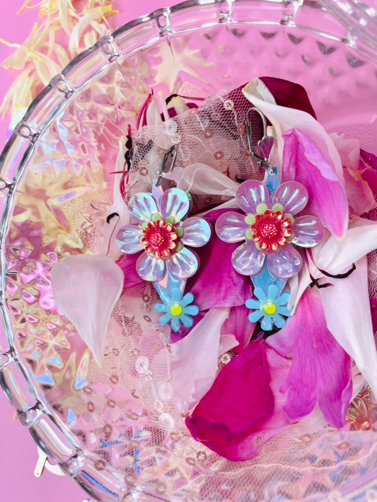 Boucles d’oreilles féériques et légères – "Trio fleuri" - Collection Été 2025