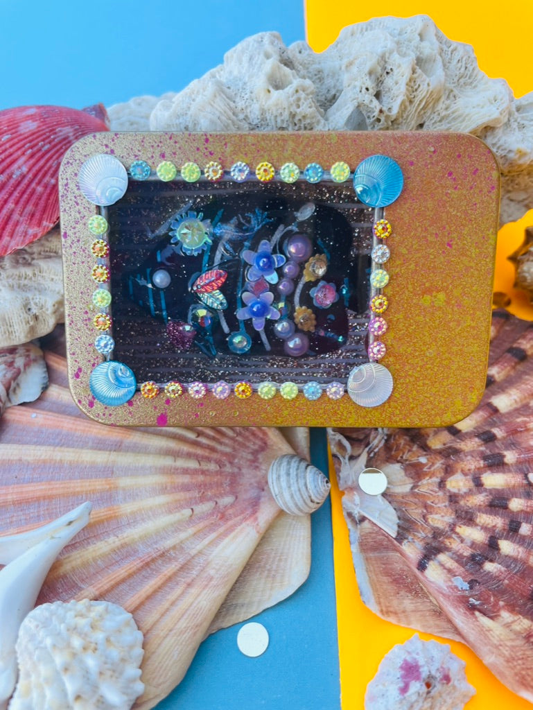 Boîte de Curiosité Fantastique - Création Originale Artisanale - Poisson "Ombre-Mémoire"
