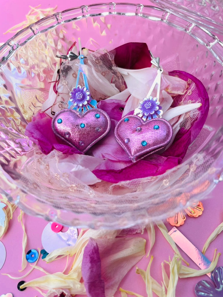 Boucles d’oreilles féériques et légères – "Coeur qui brille" - Collection Été 2025