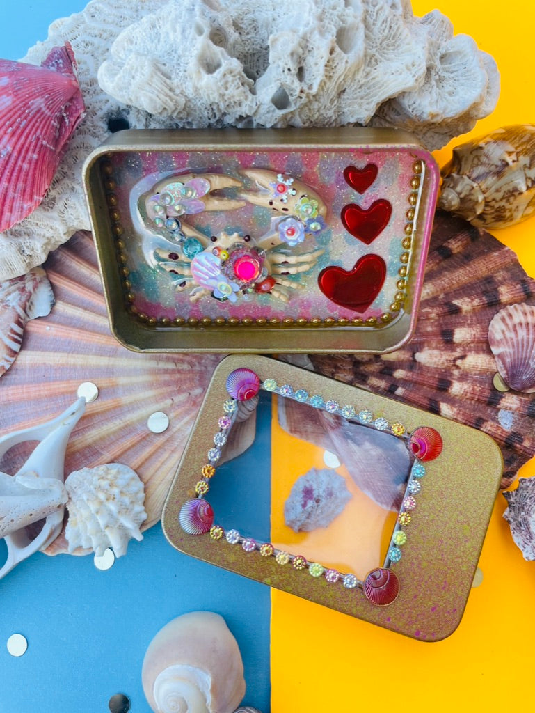 Boîte de Curiosité Fantastique - Création Originale Artisanale - Crabe "Chuchoteur de Lune"