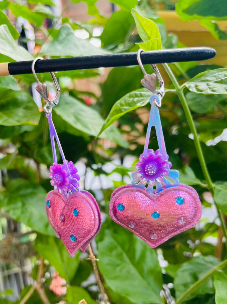 Boucles d’oreilles féériques et légères – "Coeur qui brille" - Collection Été 2025