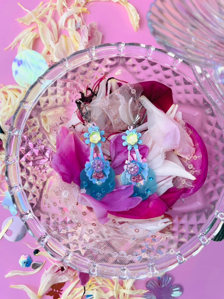 Boucles d’oreilles féériques et légères – "Un jardin sur un nuage" - Collection Été 2025