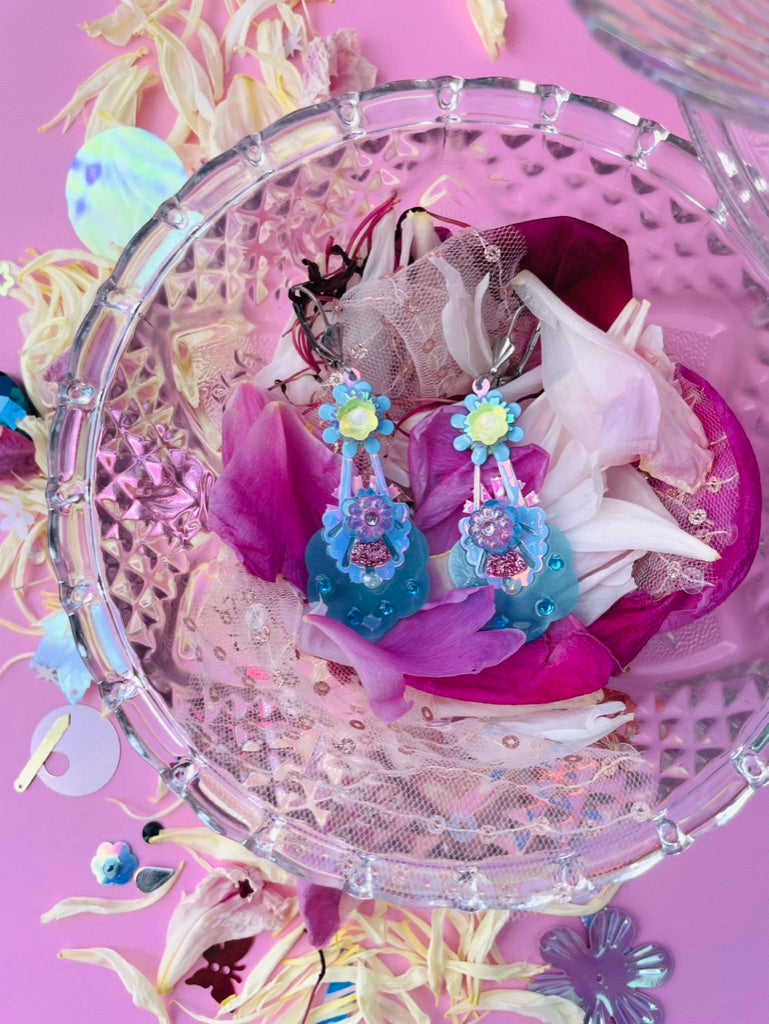 Boucles d’oreilles féériques et légères – "Un jardin sur un nuage" - Collection Été 2025