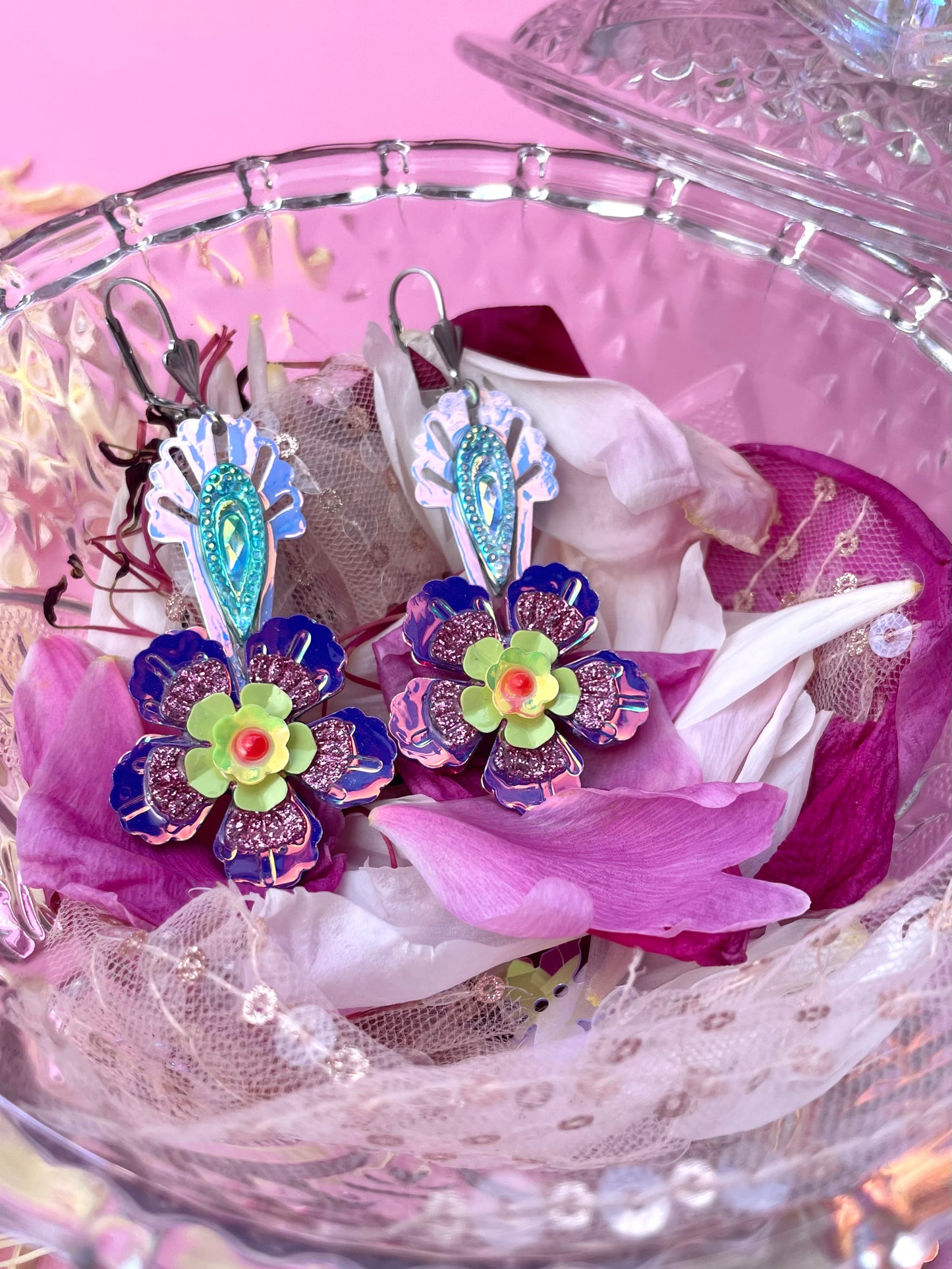 Boucles d’oreilles féériques et légères – "Jardin de sirènes" - Collection Été 2025