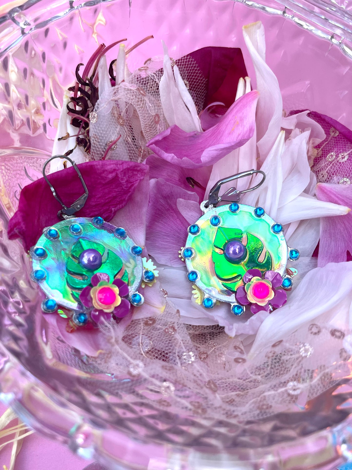 Boucles d’oreilles féériques et légères – "Fée des Tropiques" - Collection Été 2025