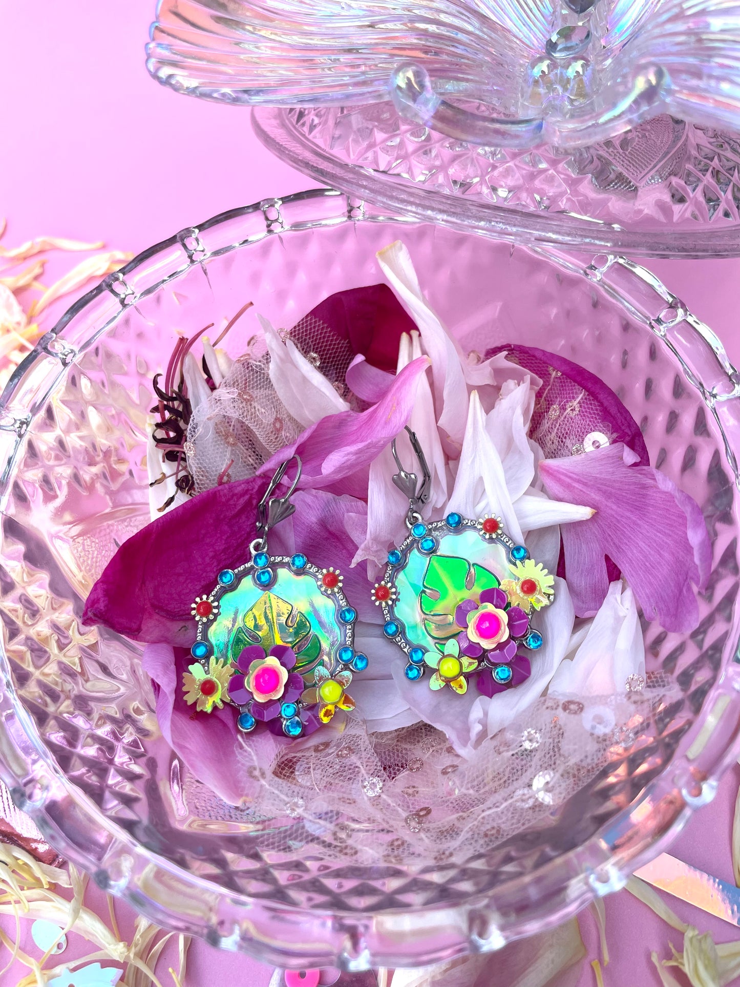 Boucles d’oreilles féériques et légères – "Fée des Tropiques" - Collection Été 2025
