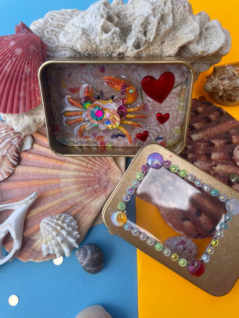 Boîte de Curiosité Fantastique - Création Originale Artisanale - Crabe "Des derniers Rivages"