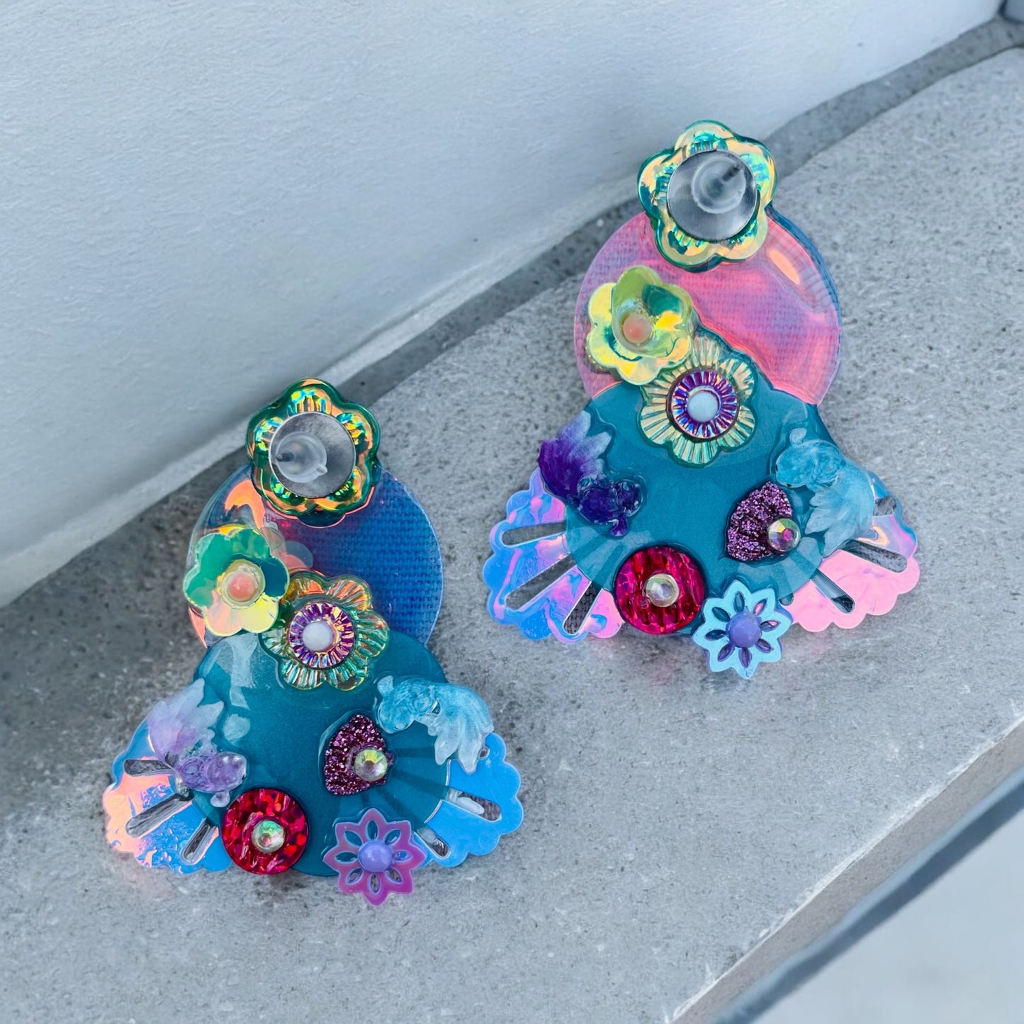 Boucles d'oreilles en sequins féériques faites main par Lily était une fois, apportant une touche magique et une connexion avec votre enfant intérieur