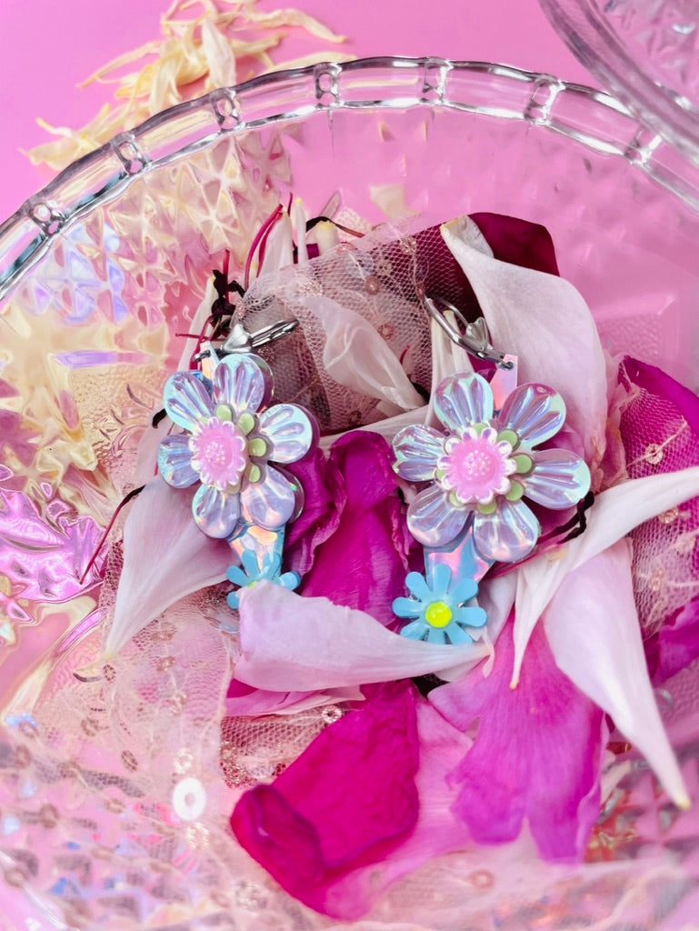 Boucles d’oreilles féériques et légères – "Trio fleuri" - Collection Été 2025