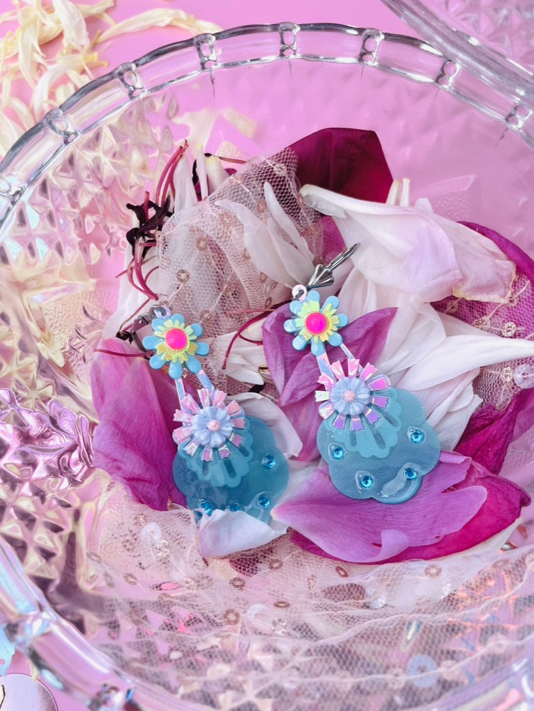 Boucles d’oreilles féériques et légères – "Un jardin sur un nuage" - Collection Été 2025