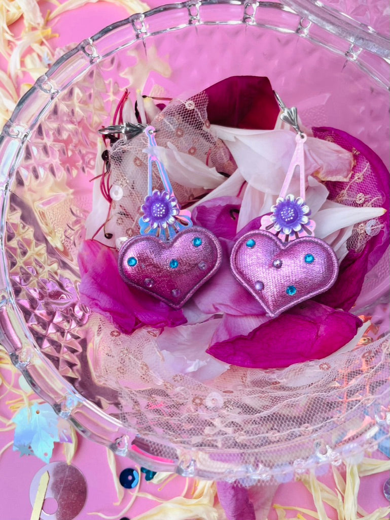 Boucles d’oreilles féériques et légères – "Coeur qui brille" - Collection Été 2025