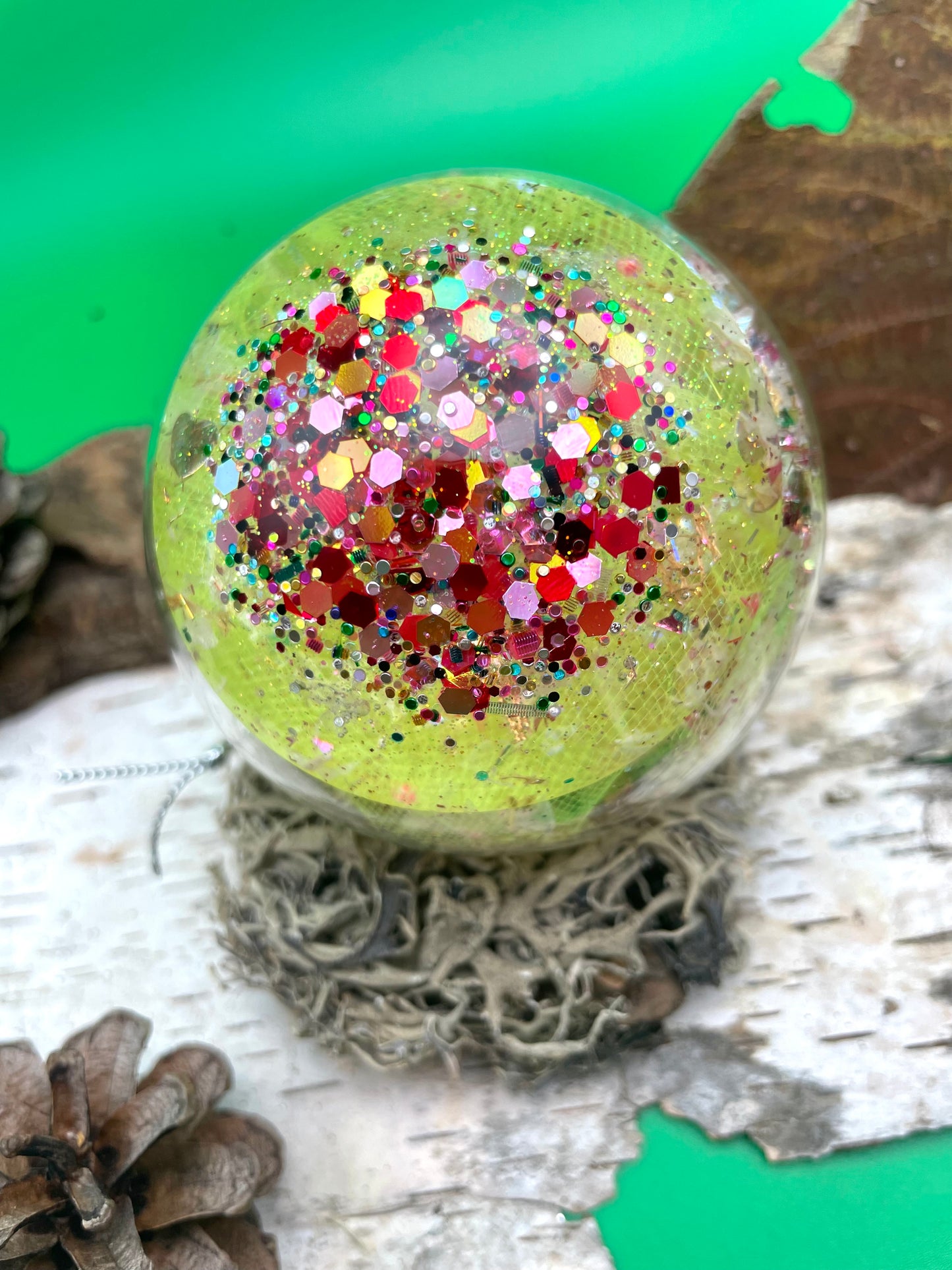 Large Christmas Ornament - Neon F