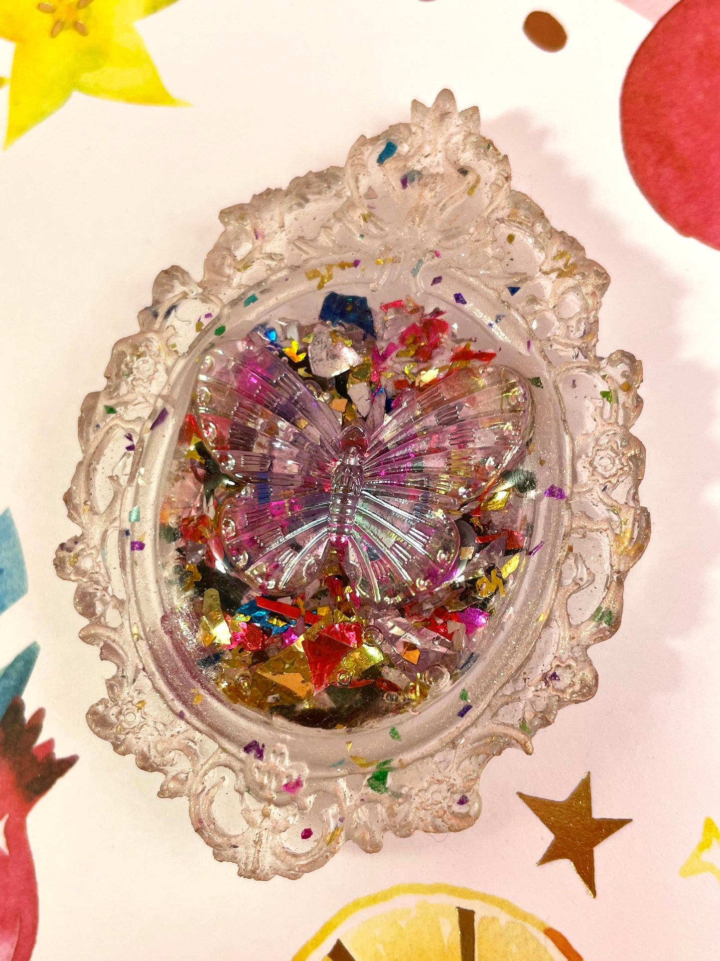 Fairytale and unique brooch "Mariposa" - Handmade - Online exclusive