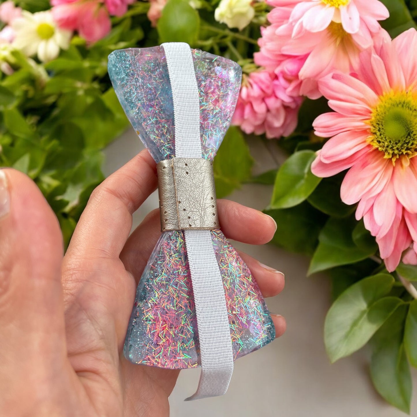 Glitter Resin Bow Tie - "The Big Dive"