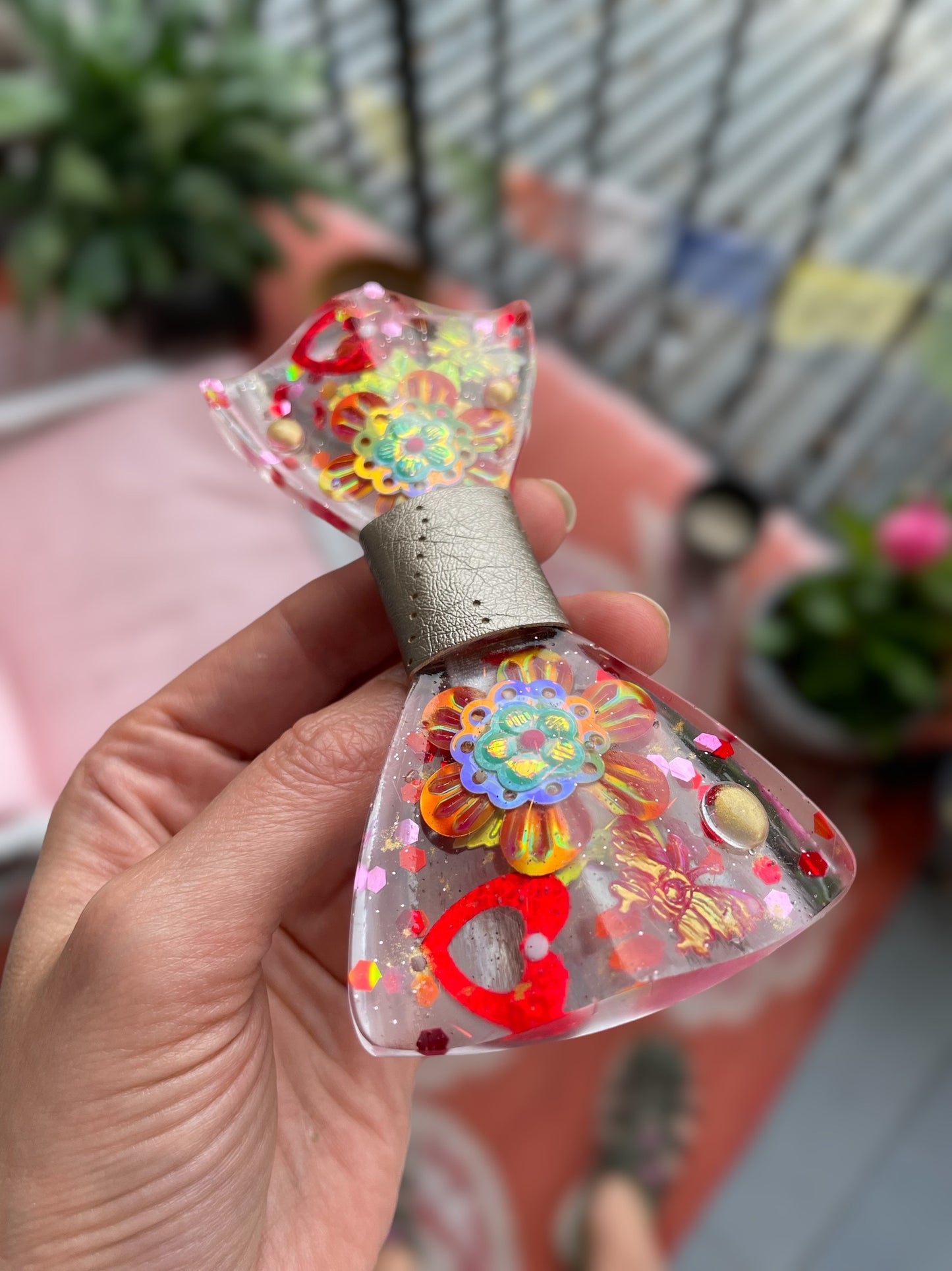 Resin Glitter Bow Tie - "It was an Autumn day"
