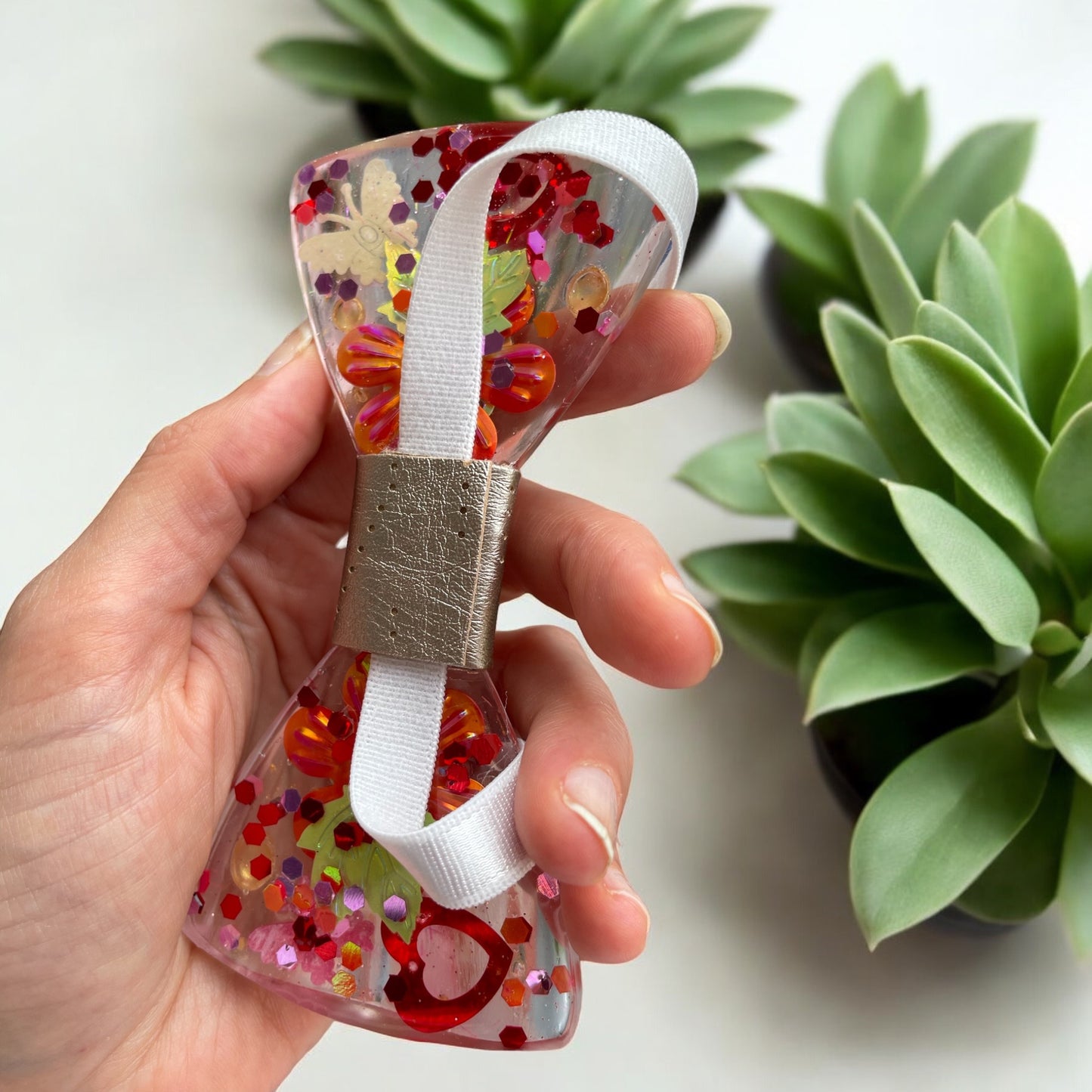 Resin Glitter Bow Tie - "It was an Autumn day"