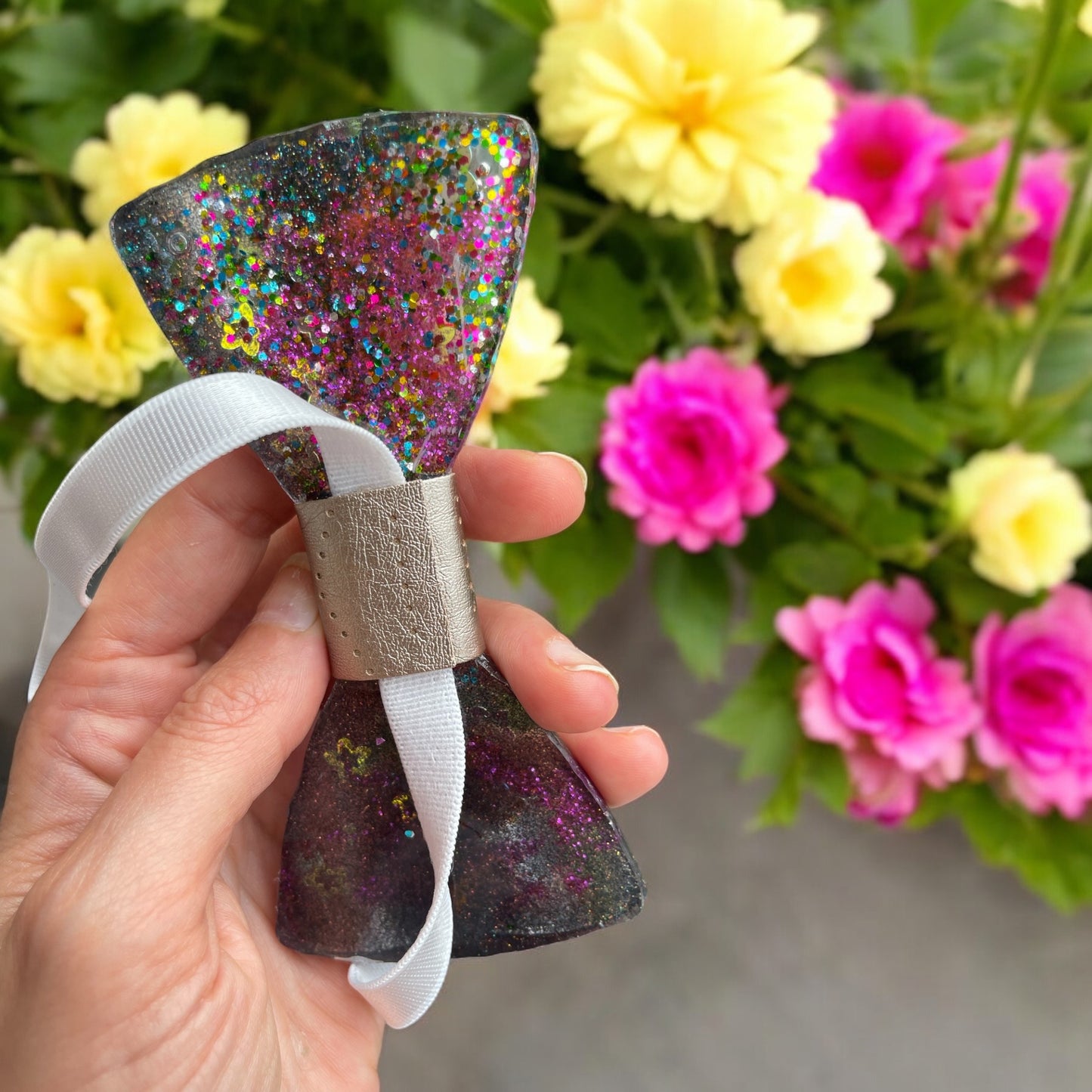 Glitter Resin Bow Tie - "My Favorite Star"