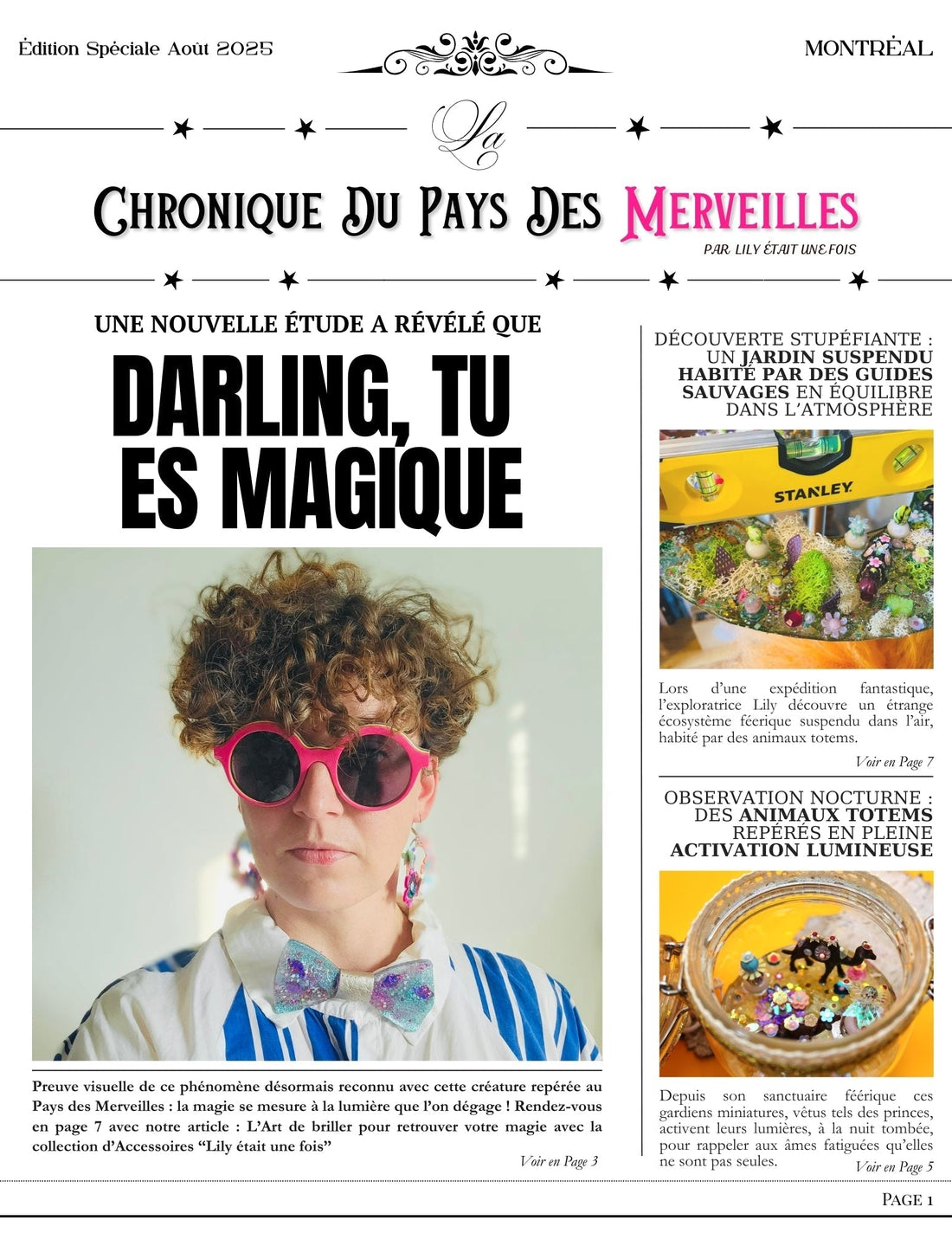 NOUVEAUTÉ : #1 - LA CHRONIQUE DU PAYS DES MERVEILLES