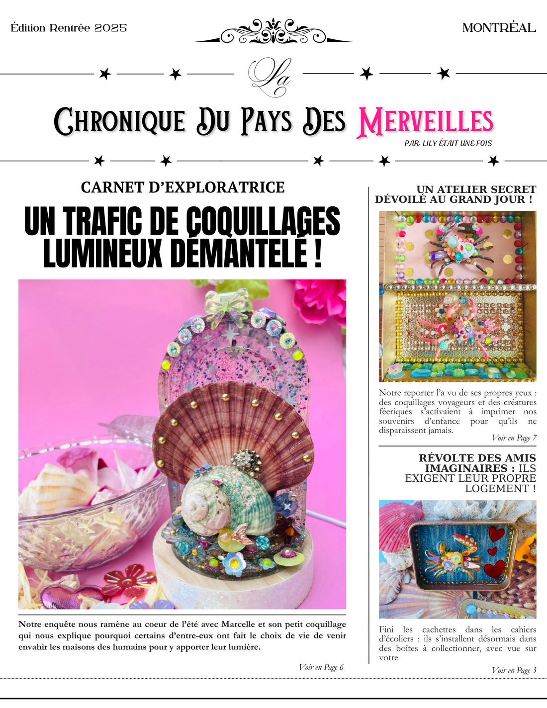 NUMÉRO 2 : LA CHRONIQUE DU PAYS DES MERVEILLES