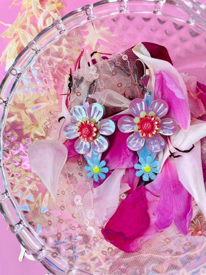 Boucles d’oreilles féériques et légères – "Trio fleuri" -  Collection Été 2025