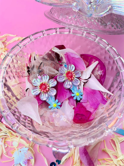 Boucles d’oreilles féériques et légères – "Trio fleuri" -  Collection Été 2025
