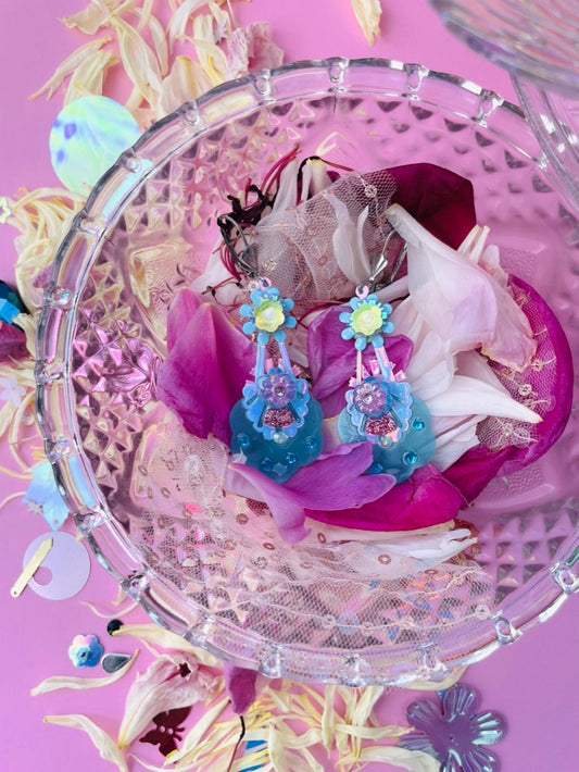 Boucles d’oreilles féériques et légères – "Un jardin sur un nuage" -  Collection Été 2025