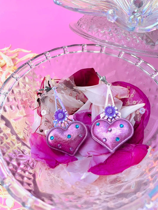 Boucles d’oreilles féériques et légères – "Coeur qui brille" -  Collection Été 2025