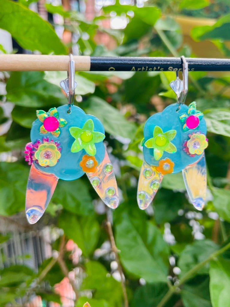 Boucles d’oreilles féériques et légères – "La rosée vient des nuages" -  Collection Été 2025