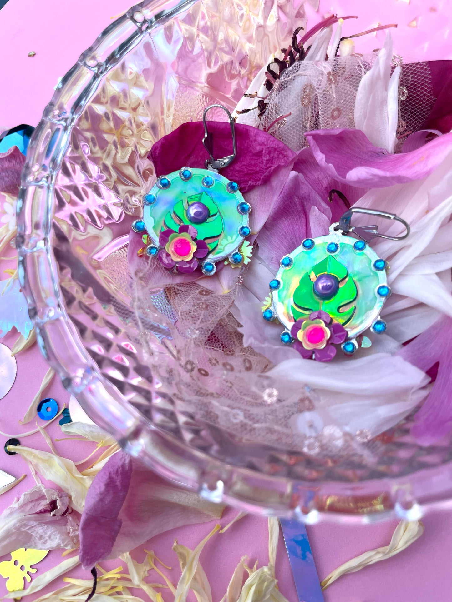 Boucles d’oreilles féériques et légères – "Fée des Tropiques" -  Collection Été 2025