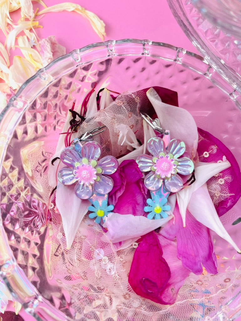 Boucles d’oreilles féériques et légères – "Trio fleuri" -  Collection Été 2025
