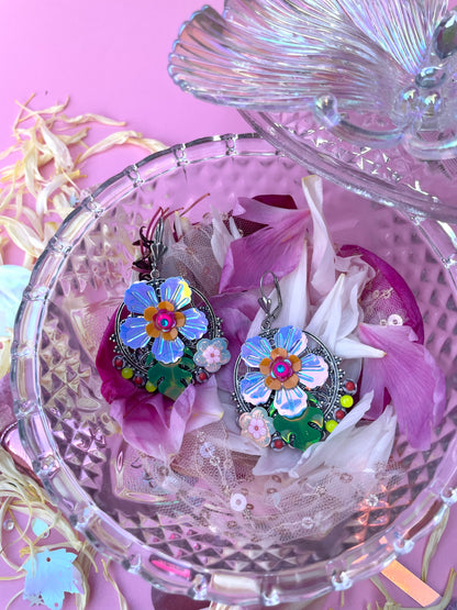 Boucles d’oreilles féériques et légères – "Fleurs Suspendues" -  Collection Été 2025