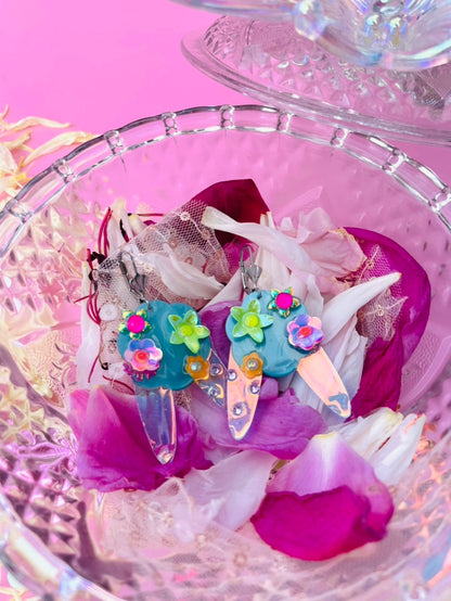 Boucles d’oreilles féériques et légères – "La rosée vient des nuages" -  Collection Été 2025