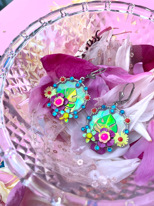 Boucles d’oreilles féériques et légères – "Fée des Tropiques" -  Collection Été 2025