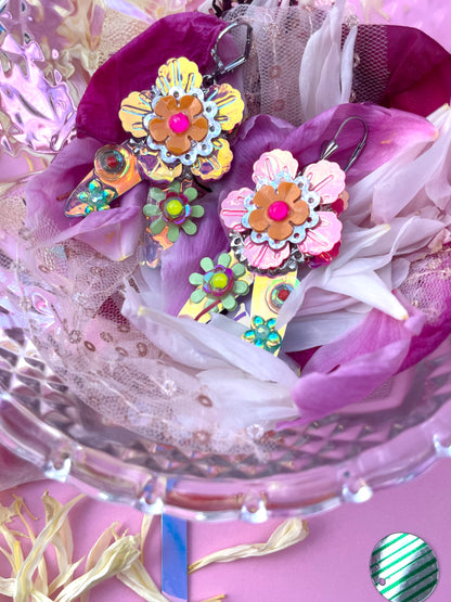 Boucles d’oreilles féériques et légères – "Jardin sous la rosée" -  Collection Été 2025