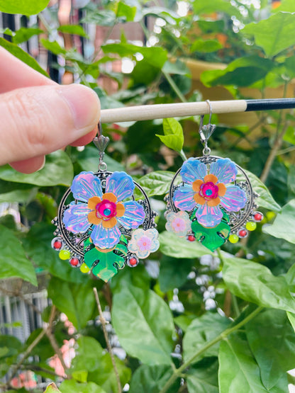 Boucles d’oreilles féériques et légères – "Fleurs Suspendues" -  Collection Été 2025