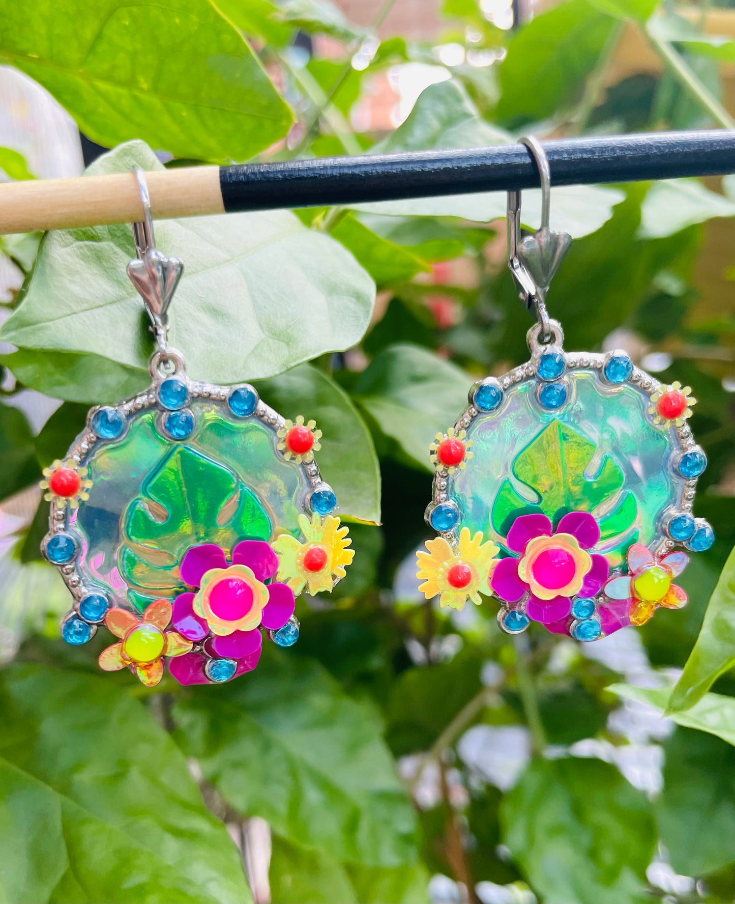 Boucles d’oreilles féériques et légères – "Fée des Tropiques" -  Collection Été 2025