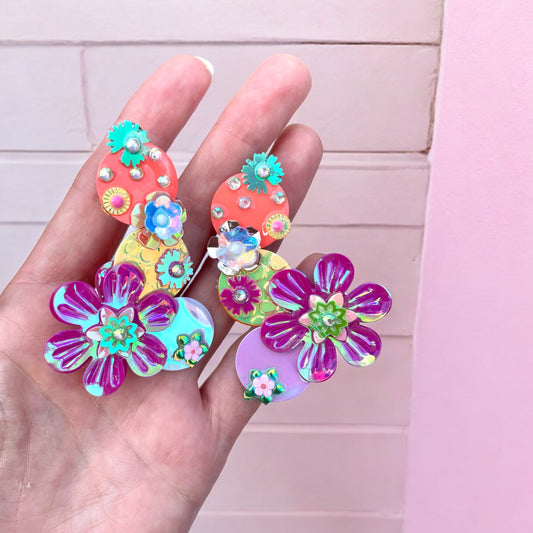 Boucles d'oreilles en sequins féériques faites main par Lily était une fois, apportant une touche magique et une connexion avec votre enfant intérieur
