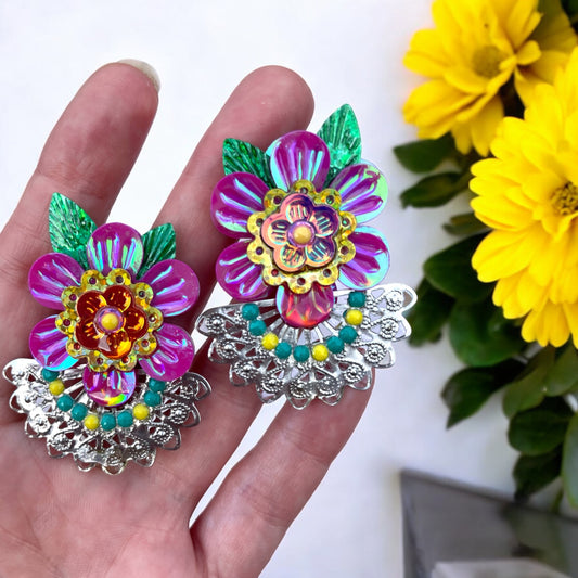 Boucles d'oreilles en sequins féériques faites main par Lily était une fois, apportant une touche magique et une connexion avec votre enfant intérieur