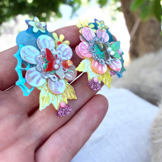 Boucles d'oreilles en sequins féériques faites main par Lily était une fois, apportant une touche magique et une connexion avec votre enfant intérieur