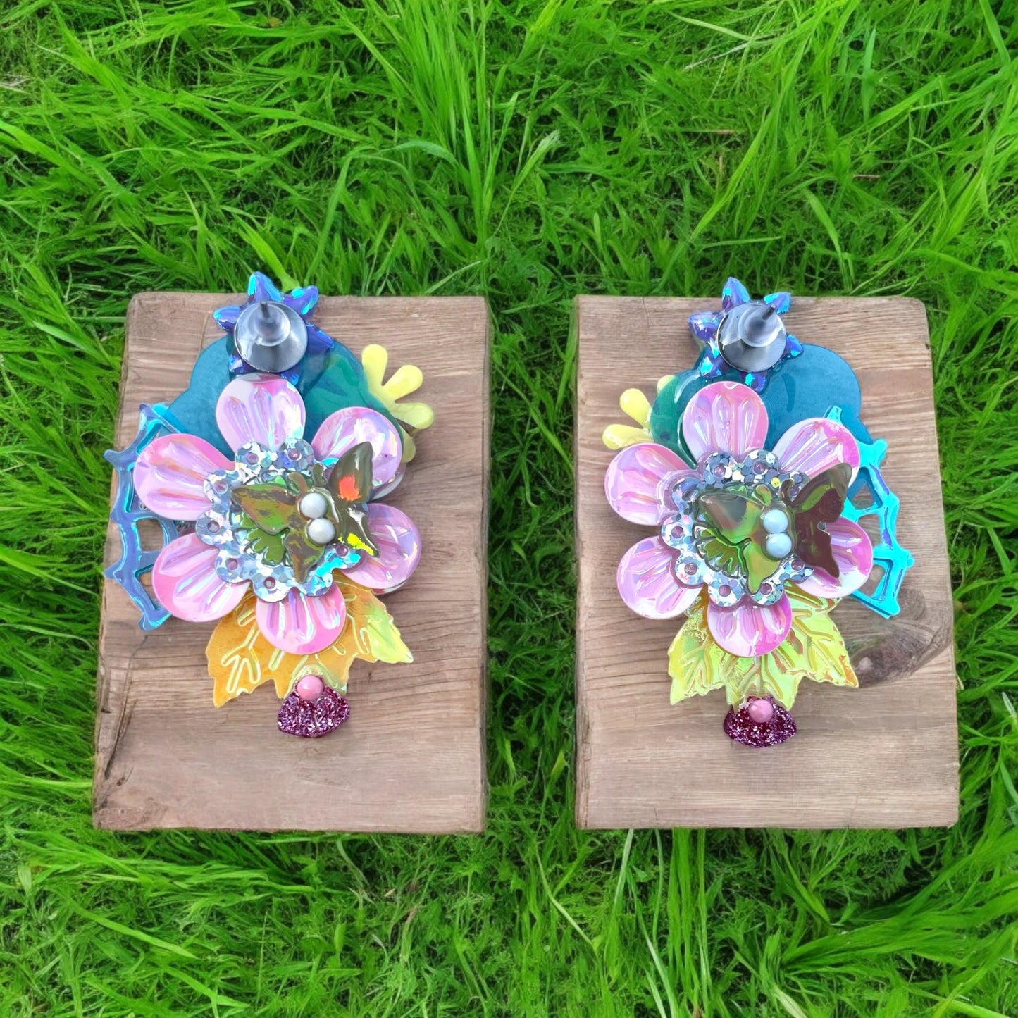 Boucles d'oreilles en sequins féériques faites main par Lily était une fois, apportant une touche magique et une connexion avec votre enfant intérieur