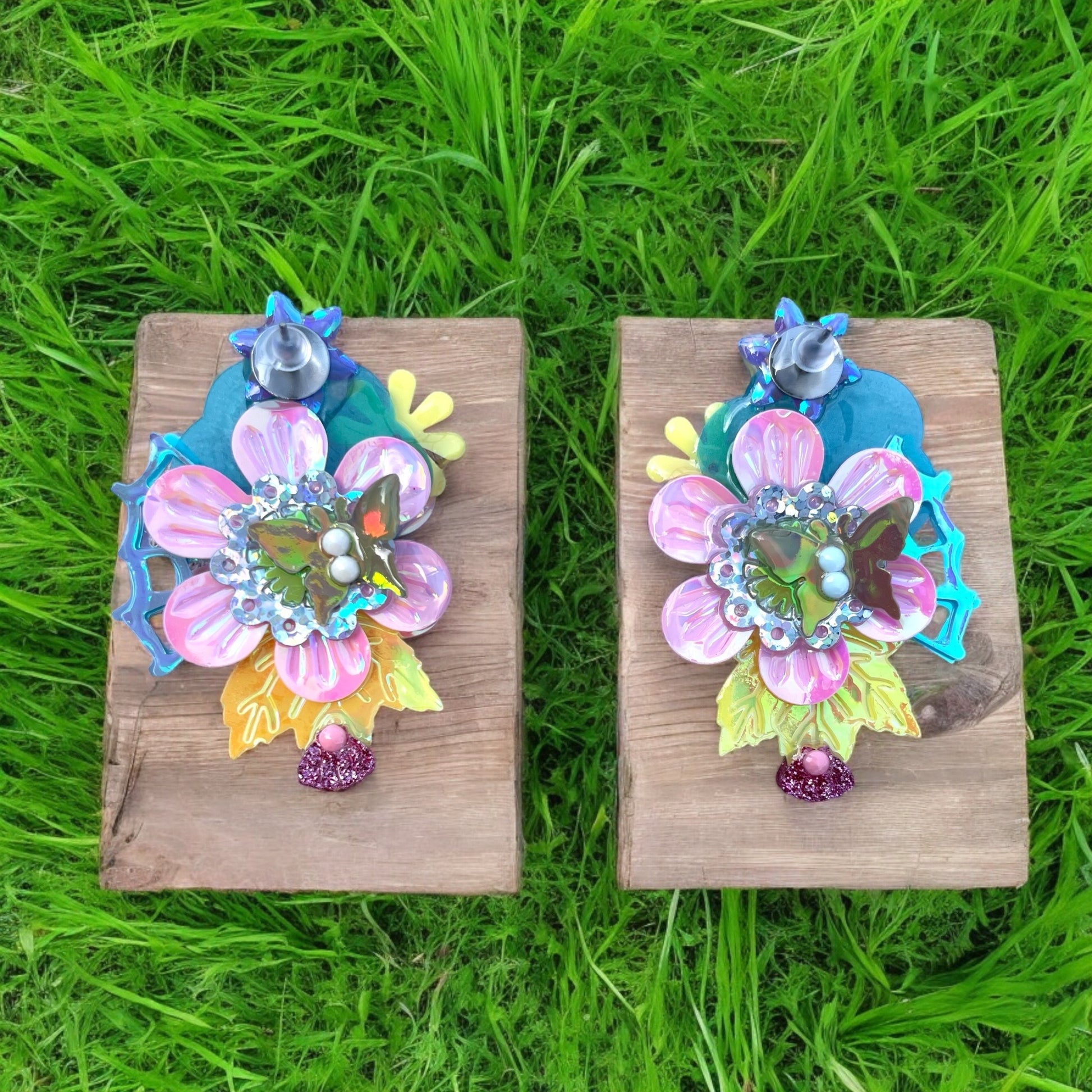 Boucles d'oreilles en sequins féériques faites main par Lily était une fois, apportant une touche magique et une connexion avec votre enfant intérieur