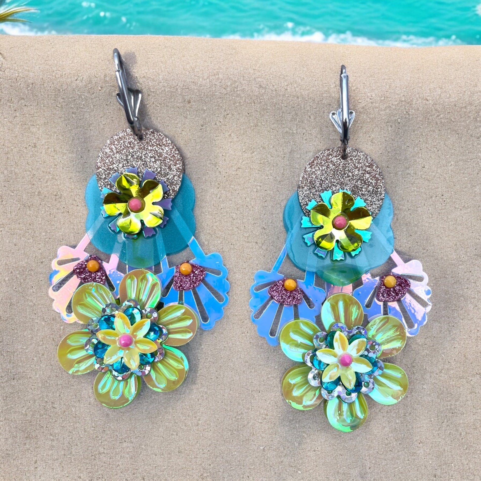 Sequin earrings Jardin Bleu Online exclusive – Lily était une fois