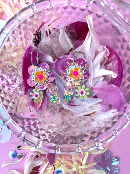 Boucles d’oreilles féériques et légères – "Jardin sous la rosée" -  Collection Été 2025
