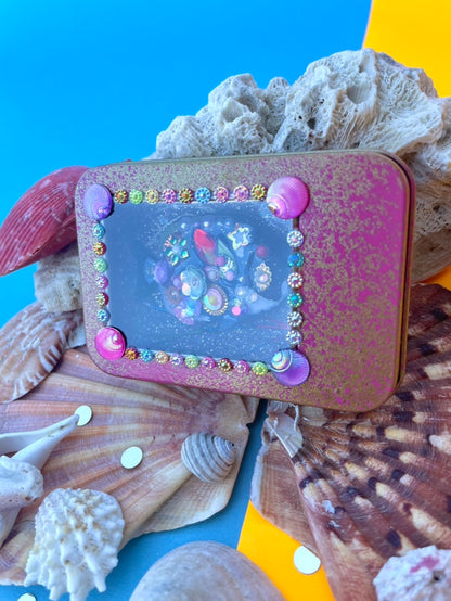 Boîte de Curiosité Fantastique - Création Originale Artisanale - Poisson "Miroir des Abysses"