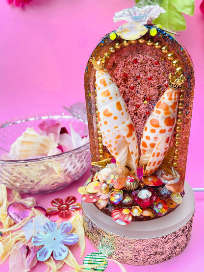 La mini-lampe coquillage - "LES AMOUREUX"