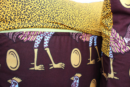 Duo of Cushion Covers - Semi-Wild Ostriches