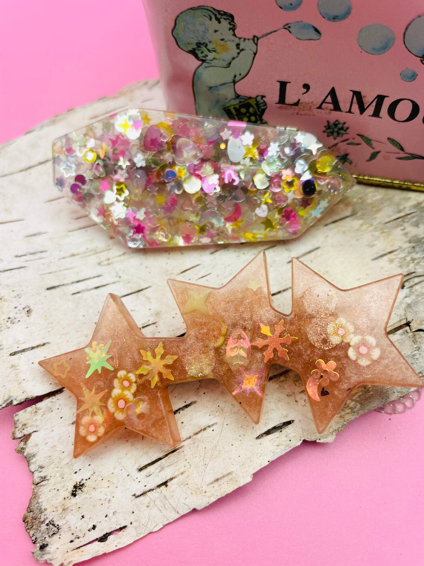 Duo of Barrettes - Starry Fantasy