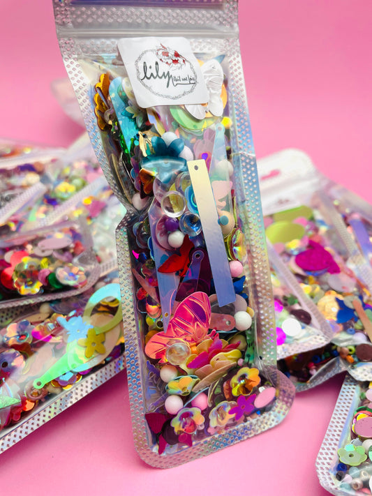 DIY - Mix de 20g Sequins, Perles et Paillettes