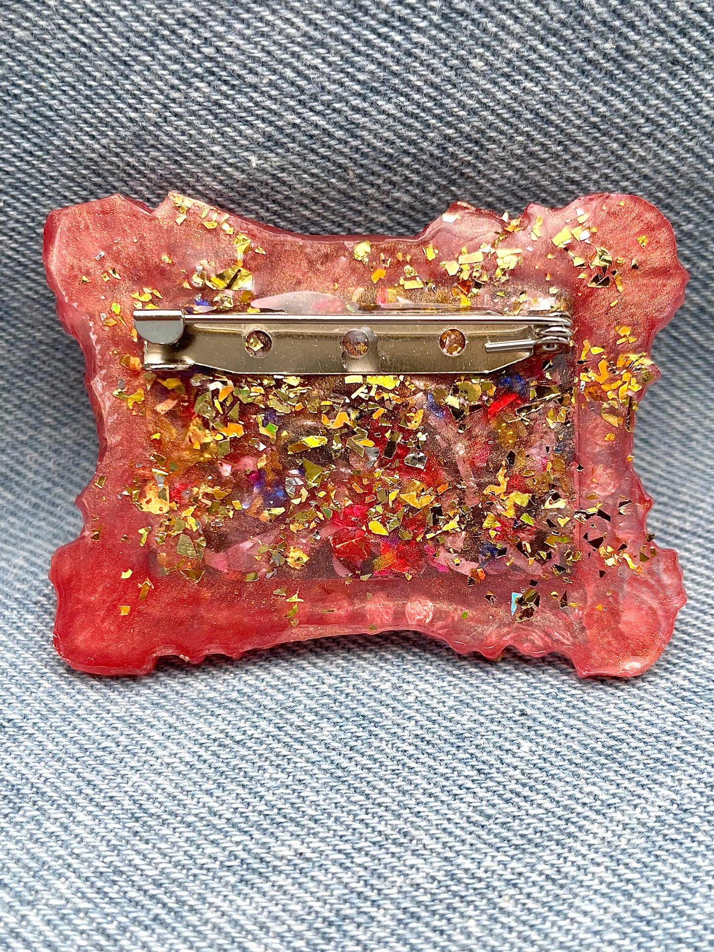 Unique fairy brooch "Ayana" in Resin and sequins - Handmade - Online exclusive